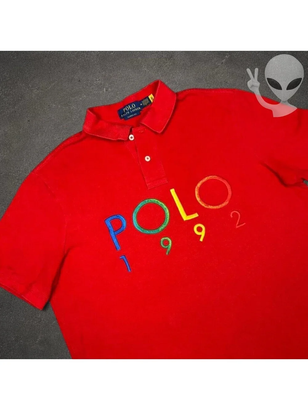 Polo Ralph Lauren Classic Fit 1992 Mesh Polo Shirt Mens US M Red